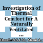 Investigation of Thermal Comfort for A Naturally Ventilated House: Correlation between Climatic Design Strategy and Thermal Data Analysis