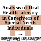 Analysis of Oral Health Literacy in Caregivers of Special Needs Individuals in Special Schools and Social Institutions in Jakarta