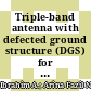 Triple-band antenna with defected ground structure (DGS) for WLAN/WiMAX applications