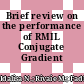 Brief review on the performance of RMIL Conjugate Gradient Methods