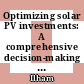 Optimizing solar PV investments: A comprehensive decision-making index using CRITIC and TOPSIS