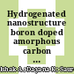Hydrogenated nanostructure boron doped amorphous carbon films by DC bias