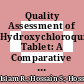 Quality Assessment of Hydroxychloroquine Tablet: A Comparative Evaluation of Drug Produced by Different Pharmaceutical Companies in Bangladesh