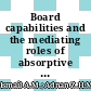 Board capabilities and the mediating roles of absorptive capacity on environmental social and governance (ESG) practices