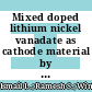 Mixed doped lithium nickel vanadate as cathode material by sol-gel and polymer precursor method
