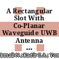 A Rectangular Slot With Co-Planar Waveguide UWB Antenna for Wi-Fi RF Energy Harvesting