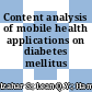 Content analysis of mobile health applications on diabetes mellitus