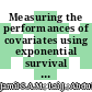 Measuring the performances of covariates using exponential survival analysis with partly-interval censored simulation data