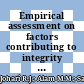 Empirical assessment on factors contributing to integrity practices of Malaysian public sector officers