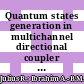 Quantum states generation in multichannel directional coupler with second-order nonlinearity