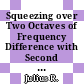 Squeezing over Two Octaves of Frequency Difference with Second Harmonic Coupling