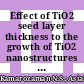 Effect of TiO2 seed layer thickness to the growth of TiO2 nanostructures by immersion method for memristive device application