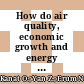 How do air quality, economic growth and energy use affect life expectancy in the Republic of Kazakhstan?