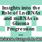 Insights into the Role of LncRNAs and miRNAs in Glioma Progression and Their Potential as Novel Therapeutic Targets