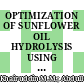 OPTIMIZATION OF SUNFLOWER OIL HYDROLYSIS USING THE D-OPTIMAL DESIGN; [Pengoptimuman Hidrolisis Minyak Bunga Matahari Menggunakan Reka Bentuk D-Optimal]