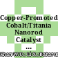 Copper-Promoted Cobalt/Titania Nanorod Catalyst for CO Hydrogenation to Hydrocarbons