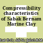 Compressibility characteristics of Sabak Bernam Marine Clay