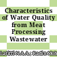 Characteristics of Water Quality from Meat Processing Wastewater