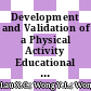 Development and Validation of a Physical Activity Educational Module for Overweight and Obese Adolescents: CERGAS Programme