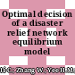 Optimal decision of a disaster relief network equilibrium model