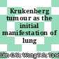 Krukenberg tumour as the initial manifestation of lung adenocarcinoma