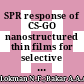 SPR response of CS-GO nanostructured thin films for selective detection of Pb(II) ions in the Saigon River, Vietnam