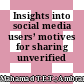 Insights into social media users’ motives for sharing unverified news