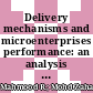 Delivery mechanisms and microenterprises performance: an analysis of microcredit program