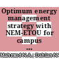 Optimum energy management strategy with NEM-ETOU for campus buildings installed with solar PV using EPSO