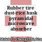 Rubber tire dust-rice husk pyramidal microwave absorber