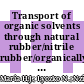 Transport of organic solvents through natural rubber/nitrile rubber/organically modified montmorillonite nanocomposites