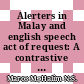 Alerters in Malay and english speech act of request: A contrastive pragmatics analysis