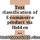 Text classification of E-commerce product via Hidden Markov model