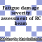 Fatigue damage severity assessment of RC beam