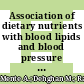 Association of dietary nutrients with blood lipids and blood pressure in 18 countries: a cross-sectional analysis from the PURE study