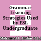 Grammar Learning Strategies Used by ESL Undergraduate Students