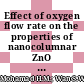 Effect of oxygen flow rate on the properties of nanocolumnar ZnO thin films prepared using radio frequency magnetron sputtering system for ultraviolet sensor applications