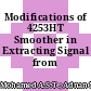 Modifications of 4253HT Smoother in Extracting Signal from Noise