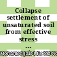 Collapse settlement of unsaturated soil from effective stress and shear strength interaction of soil