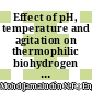 Effect of pH, temperature and agitation on thermophilic biohydrogen production using immobilized cells on carbon composites (GAC-NiFe3O4)