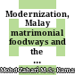 Modernization, Malay matrimonial foodways and the community social bonding