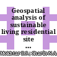 Geospatial analysis of sustainable living residential site suitability using analytical hierarchy process
