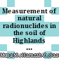 Measurement of natural radionuclides in the soil of Highlands agricultural farmland