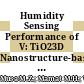 Humidity Sensing Performance of V: TiO23D Nanostructure-based Humidity Sensor