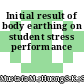 Initial result of body earthing on student stress performance