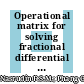 Operational matrix for solving fractional differential equations with Erdelyi-Kober differential operator
