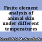 Finite element analysis of animal skin under different temperatures