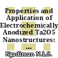Properties and Application of Electrochemically Anodized Ta2O5 Nanostructures: A Review