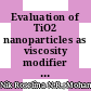 Evaluation of TiO2 nanoparticles as viscosity modifier in palm oil bio-lubricant