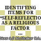 IDENTIFYING ITEMS FOR “SELF-REFLECTION” AS A RELIGIOUS FACTOR TO SUCCEED IN THE PRE-SEA TRAINING